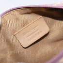 Salvatore Ferragamo Gancini Pouch Canvas Purple Gold Auth am12525V-11