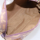 Salvatore Ferragamo Gancini Pouch Canvas Purple Gold Auth am12525V-10