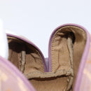 Salvatore Ferragamo Gancini Pouch Canvas Purple Gold Auth am12525V-18