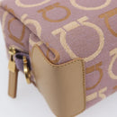 Salvatore Ferragamo Gancini Pouch Canvas Purple Gold Auth am12525V-14