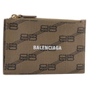 BALENCIAGA Fragment Case Card Case PVC Beige Gold 640535 Auth am12526M-1