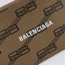 BALENCIAGA Fragment Case Card Case PVC Beige Gold 640535 Auth am12526M-17
