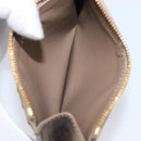 BALENCIAGA Fragment Case Card Case PVC Beige Gold 640535 Auth am12526M-10