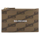 BALENCIAGA Fragment Case Card Case PVC Beige Gold 640535 Auth am12526M-13