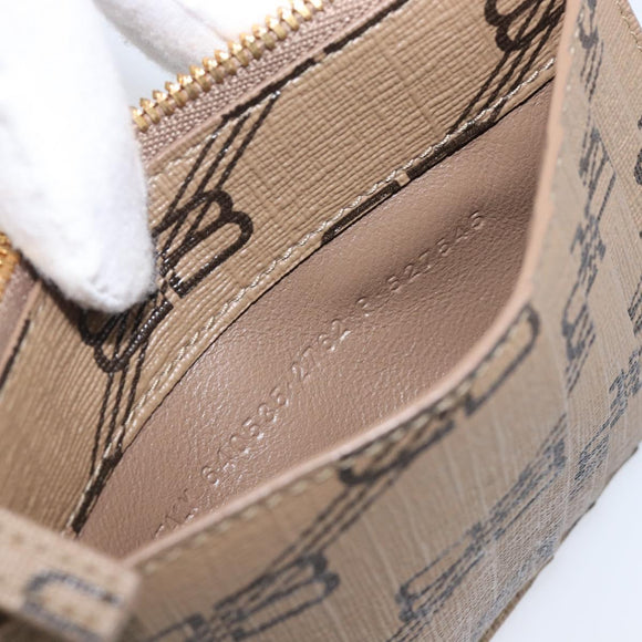 BALENCIAGA Fragment Case Card Case PVC Beige Gold 640535 Auth am12526M