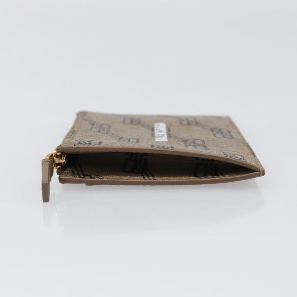BALENCIAGA Fragment Case Card Case PVC Beige Gold 640535 Auth am12526M