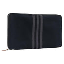 HERMES Fourre Tout Perth Wallet Cotton Black Silver Auth am12528A-1