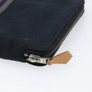 HERMES Fourre Tout Perth Wallet Cotton Black Silver Auth am12528A-15