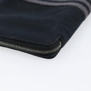 HERMES Fourre Tout Perth Wallet Cotton Black Silver Auth am12528A-16