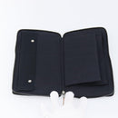 HERMES Fourre Tout Perth Wallet Cotton Black Silver Auth am12528A-9