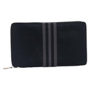 HERMES Fourre Tout Perth Wallet Cotton Black Silver Auth am12528A-13