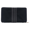HERMES Fourre Tout Perth Wallet Cotton Black Silver Auth am12528A-2