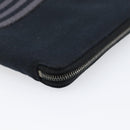 HERMES Fourre Tout Perth Wallet Cotton Black Silver Auth am12528A-7
