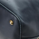 SAINT LAURENT Emmanuel Shoulder Bag Leather 2way Navy Gold Auth am12532A-19