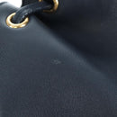 SAINT LAURENT Emmanuel Shoulder Bag Leather 2way Navy Gold Auth am12532A-22