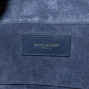 SAINT LAURENT Emmanuel Shoulder Bag Leather 2way Navy Gold Auth am12532A-24