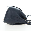 SAINT LAURENT Emmanuel Shoulder Bag Leather 2way Navy Gold Auth am12532A-6