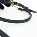 SAINT LAURENT Emmanuel Shoulder Bag Leather 2way Navy Gold Auth am12532A-8