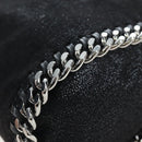 Stella MacCartney Chain Falabella Bag Suede Black Silver 371223 Auth am12535V-13