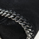 Stella MacCartney Chain Falabella Bag Suede Black Silver 371223 Auth am12535V-14