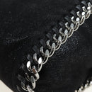 Stella MacCartney Chain Falabella Bag Suede Black Silver 371223 Auth am12535V-15