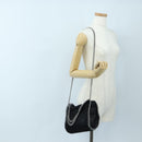 Stella MacCartney Chain Falabella Bag Suede Black Silver 371223 Auth am12535V-24