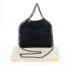 Stella MacCartney Chain Falabella Bag Suede Black Silver 371223 Auth am12535V-25
