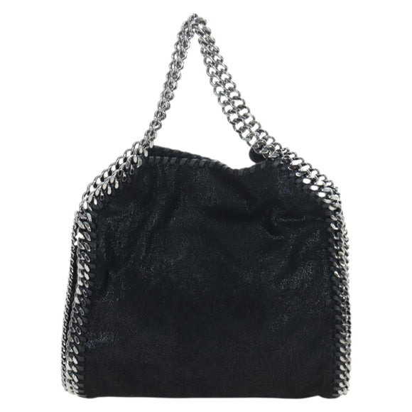 Stella MacCartney Chain Falabella Bag Suede Black Silver 371223 Auth am12535V
