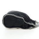 Stella MacCartney Chain Falabella Bag Suede Black Silver 371223 Auth am12535V-5