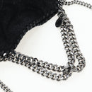 Stella MacCartney Chain Falabella Bag Suede Black Silver 371223 Auth am12535V-6