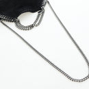 Stella MacCartney Chain Falabella Bag Suede Black Silver 371223 Auth am12535V-9
