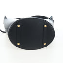 BURBERRY Bucket Shoulder Bag Leather Black Gold Auth am12540V-5
