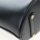 BURBERRY Bucket Shoulder Bag Leather Black Gold Auth am12540V-15