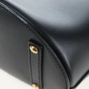 BURBERRY Bucket Shoulder Bag Leather Black Gold Auth am12540V-16
