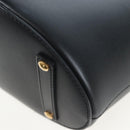 BURBERRY Bucket Shoulder Bag Leather Black Gold Auth am12540V-18