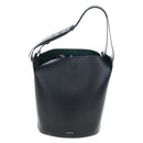 BURBERRY Bucket Shoulder Bag Leather Black Gold Auth am12540V-13