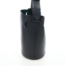 BURBERRY Bucket Shoulder Bag Leather Black Gold Auth am12540V-3