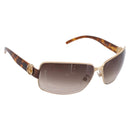 CHANEL Sunglasses Plastic Metal Brown Gold CC Auth am12543M-1
