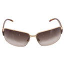 CHANEL Sunglasses Plastic Metal Brown Gold CC Auth am12543M-2