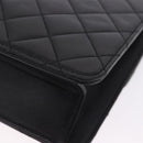 CHANEL Matelasse Push Lock Shoulder Bag Lamb Skin Black Gold CC Auth am12544M-9