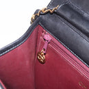CHANEL Matelasse Push Lock Shoulder Bag Lamb Skin Black Gold CC Auth am12544M-25