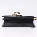 CHANEL Matelasse Push Lock Shoulder Bag Lamb Skin Black Gold CC Auth am12544M-5
