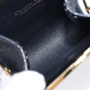 Christian Dior Gamaguchi Coin Purse Canvas Navy Gold Auth am12546V-10