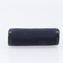 Christian Dior Gamaguchi Coin Purse Canvas Navy Gold Auth am12546V-6