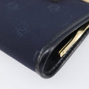 Christian Dior Gamaguchi Coin Purse Canvas Navy Gold Auth am12546V-7