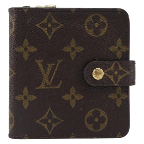 LOUIS VUITTON Monogram Compact Zip Wallet M61667 LV Auth am12547V