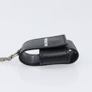 BALENCIAGA Air Pods case Earphone case Leather Black Silver 659926 Auth am12548M-16