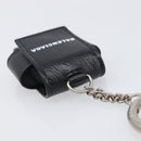 BALENCIAGA Air Pods case Earphone case Leather Black Silver 659926 Auth am12548M-7