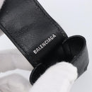 BALENCIAGA Air Pods case Earphone case Leather Black Silver 659926 Auth am12548M-19