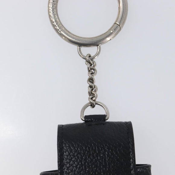 BALENCIAGA Air Pods case Earphone case Leather Black Silver 659926 Auth am12548M